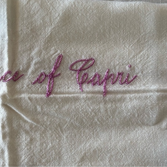 Embroidered Capri Fringe Linen Decor Country Horse and Carriage Design Stitched - Picture 14 of 15